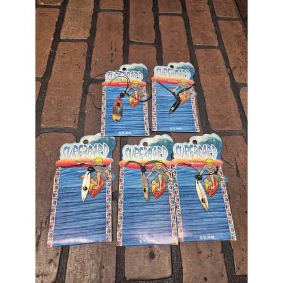 Vintage 1999 Novelty Surfboard Necklace Random Pack Of 5 - Picture 1 of 3